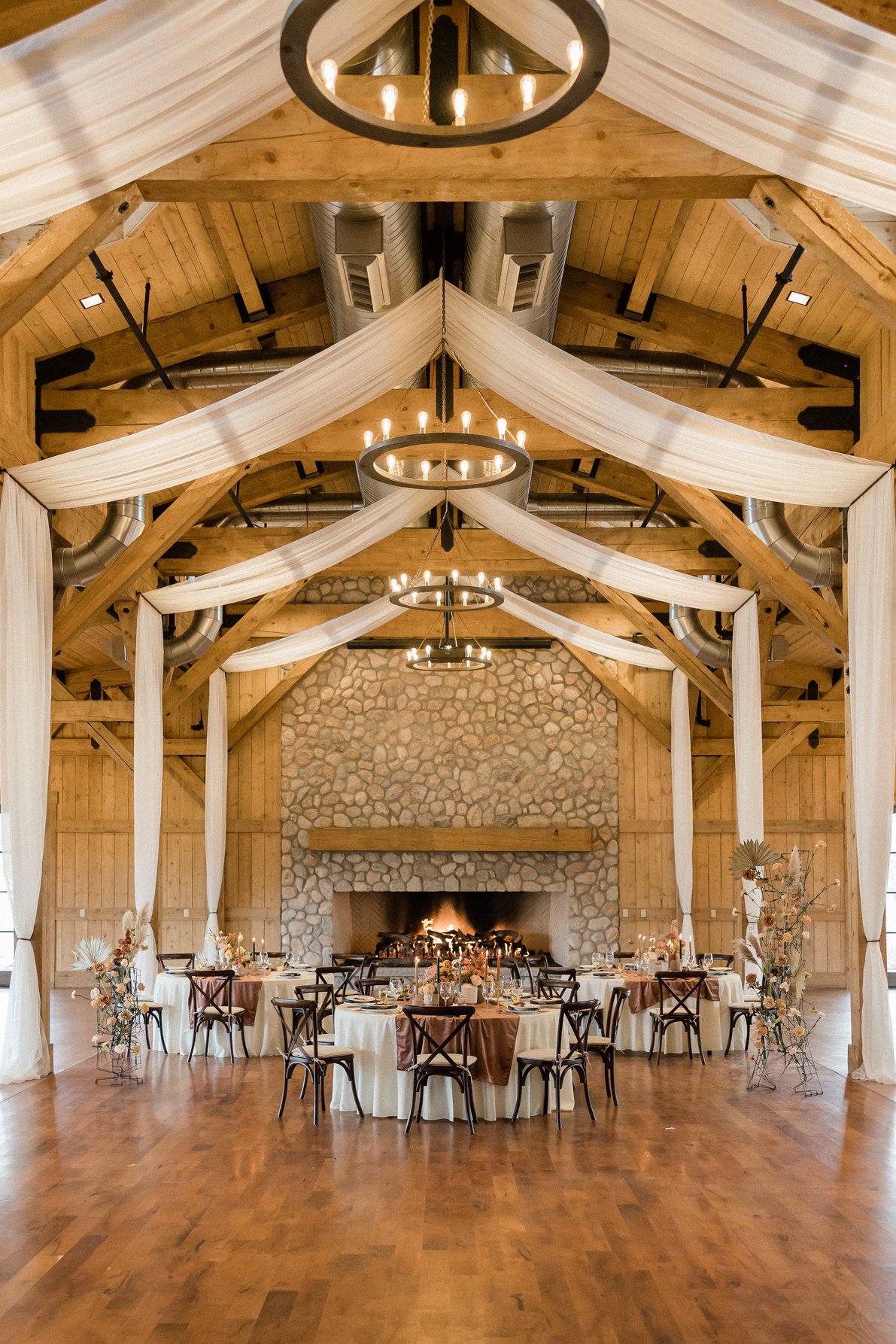 Rustic Themed Wedding Reception Hall